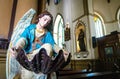 BANGKOK, THAILAND Ã¢â¬â 16 JULY 2019: Inside of Holy Rosary Church, Samphanthawong, Bangkok, Thailand